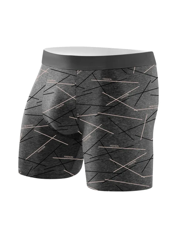 10 Pieces Men's Long Underwear Breathable Soft Men's Long Boxer Briefs Personality Trend Fashion Athleisure Classic Men's Pants — image 18