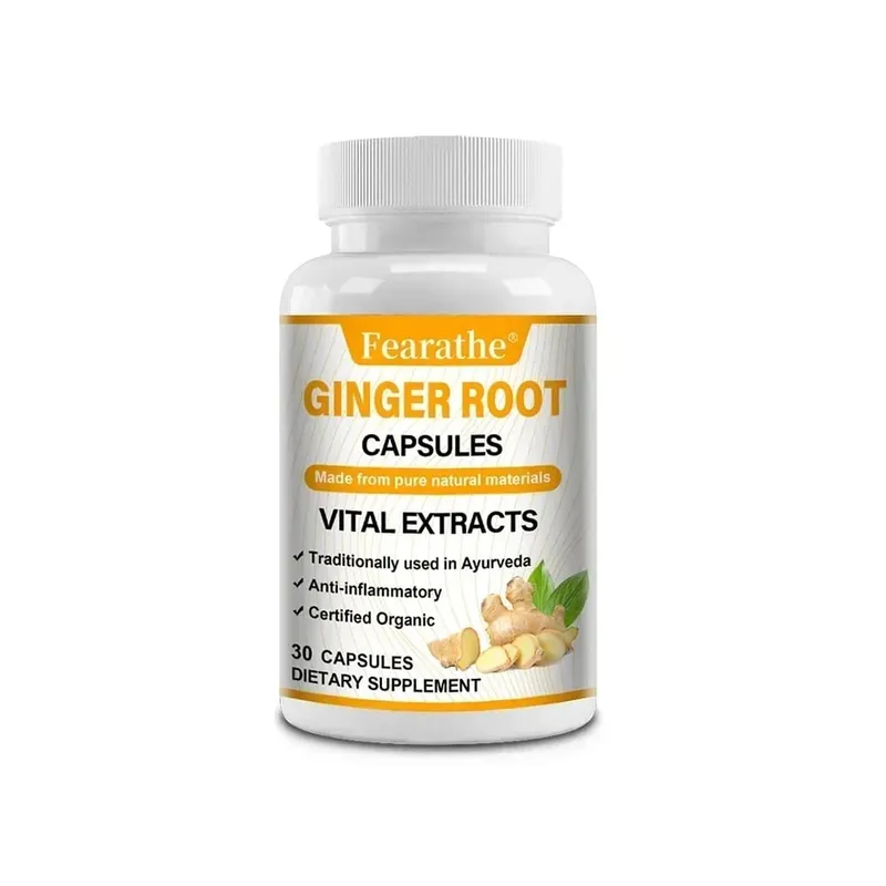 Organic Ginger Root Capsules 1200mg - na may Black Pepper Extract Para sa Joint Health Anti-Inflammation Muscle Immune Health — image 8