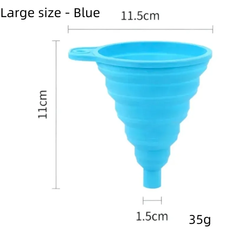 1/3/5/10 Chiếc S L Gấp Phễu Silicon Làm Đầy Chai Bếp Phễu Silicon Ốp Vật Dụng Nhà Bếp Dầu chất Độn — image 16