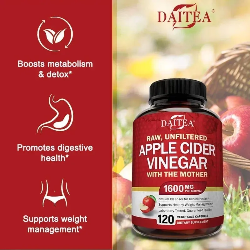 Apple Cider Vinegar 1600 mg with The Mother for Healthy Digestion Weight Loss and Energy — image 4