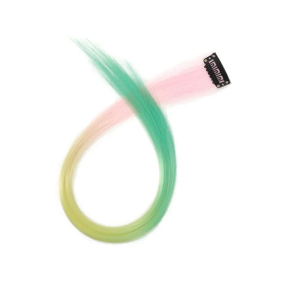 20 Inch Synthetic Multicolor Hair Extensions For Cosplay Party Y2K Style Hair Accessories Halloween Christmas — image 28
