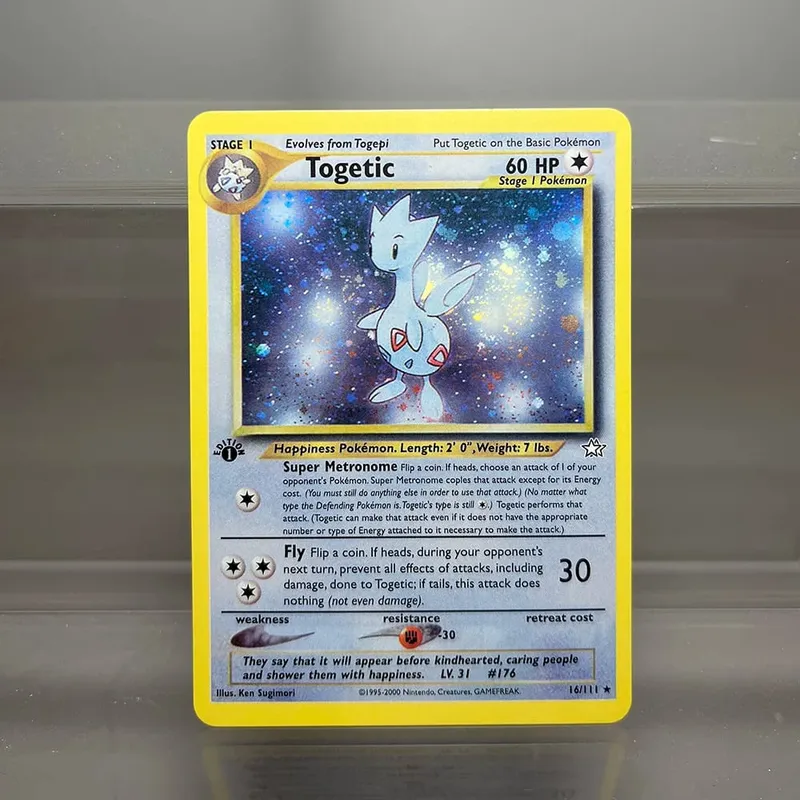 PKM Proxy Cards Classic 1996 1st Edition Mewtwo Gyarados Alakazam Cards Collection PTCG Neo Genesis Foil Card