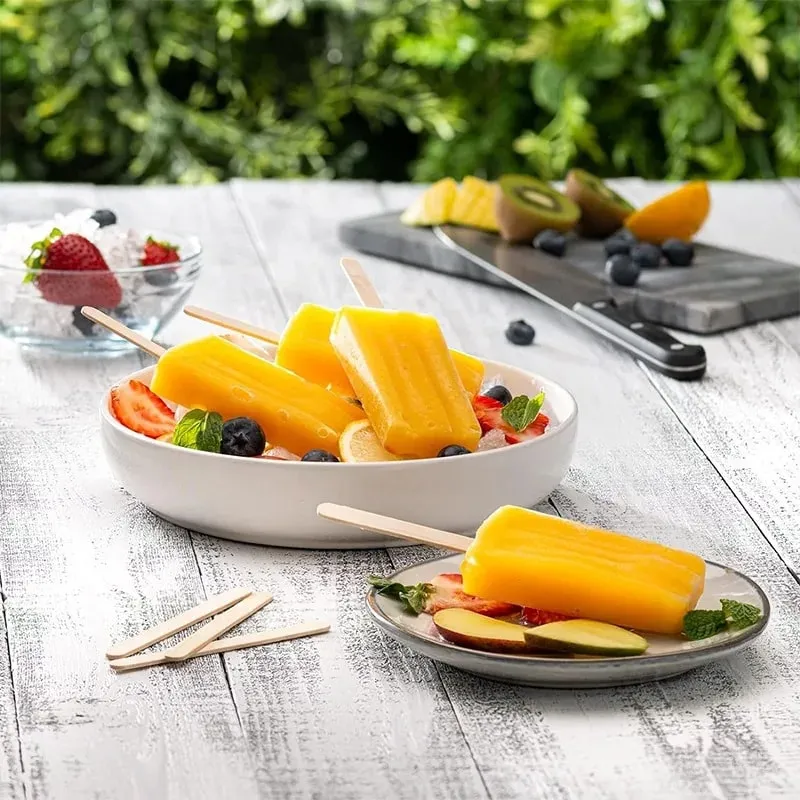 50/100pcs Ice Cream Sticks Wooden Popsicle Sticks Hand Crafts DIY Wooden Decoration — image 2