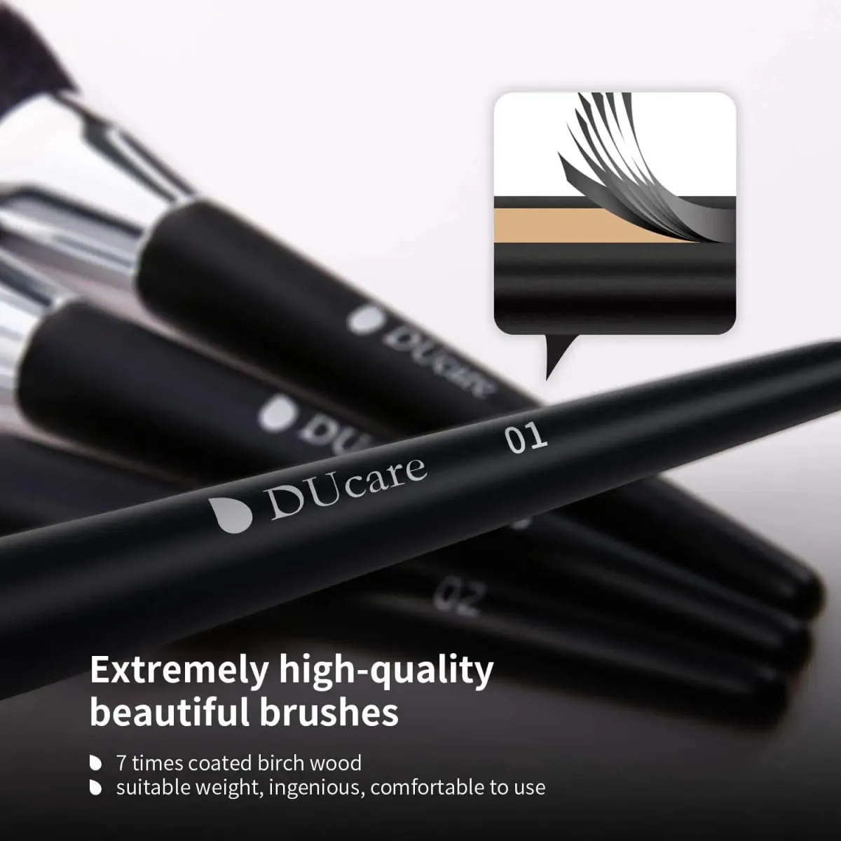 DUcare Makeup Brushes Set Professional 32Pcs Premium Synthetic Foundation Blending Brush Face Powder Blush Concealers Eyeshadows — image 3