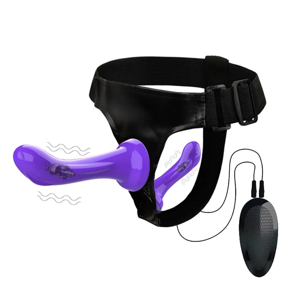Double Dildo Vibrators For Lesbian Bondage Harness Strap On Sex Toys For Women Lesbian Adult Sex Products Strapon Sex Shops