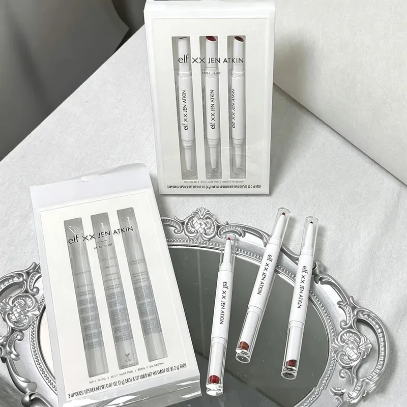 e.l.f. ELF X Jen Atkin Double-End Lip Liner & Gloss Pen 3Pcs Makeup Set with Vivid Red Lip Shade for Daily Lip Styling — image 3