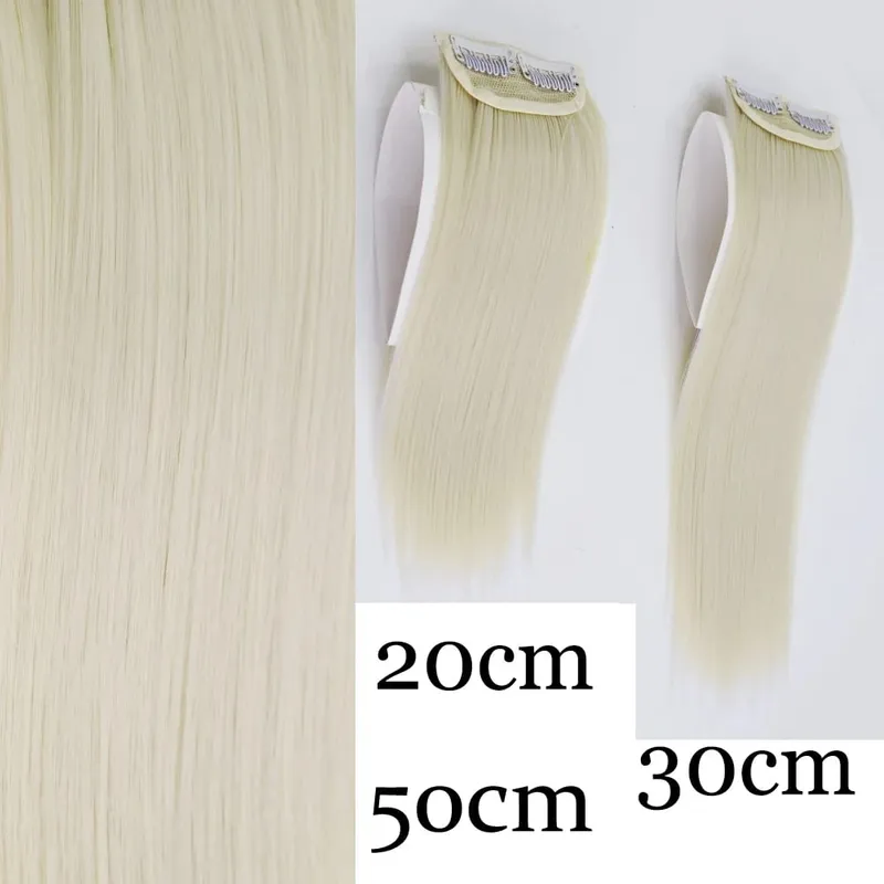 Synthetic Invisable Seamless Hair Pads Clip In One Piece 2Clips Increase hair volume Hair Extensions Top Side Cover Hairpiece — image 20