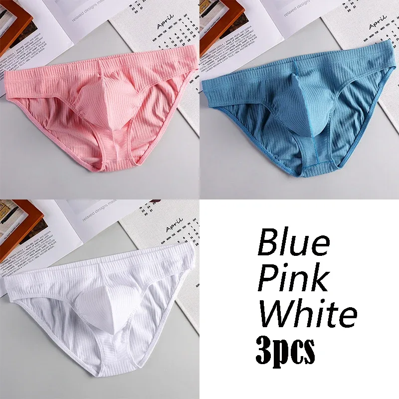 New Solid 1pcs/3pcs Cotton Underwear Men Brief Hot Shorts Mens Briefs Ropa Interior Hombre Breathable Size M2XL ST-MK56 — image 8