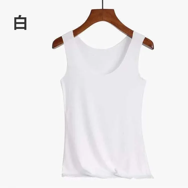 Tank Tops Summer Seamless Ice Silk Vest Women Wear Undershirt Underwear Female Students Korean-Style Slim Strap