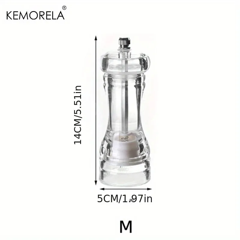 1PCS Spices Mill Shaker Acrylic Manual Pepper Grinder Salt Spices Mill Shaker Transparent Kitchen Grinding Tool — image 11