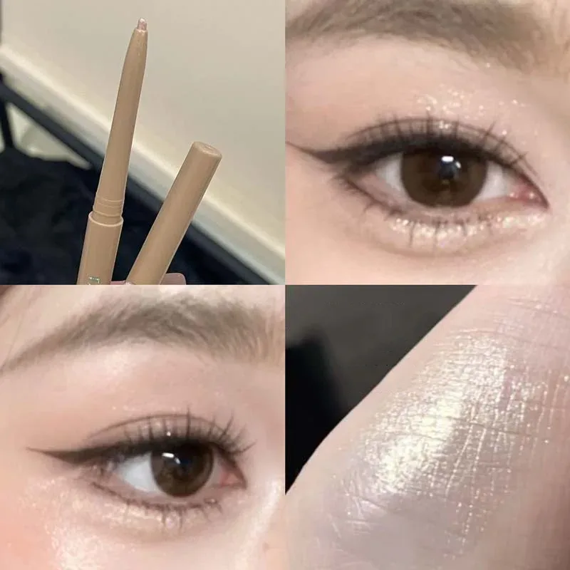 1PC Matte Pink Lying Silkworm Pen Natural Brightening Glitter Eye Shadow Pencil Smooth Quick Drying Eyes Beauty Makeup Cosmetics