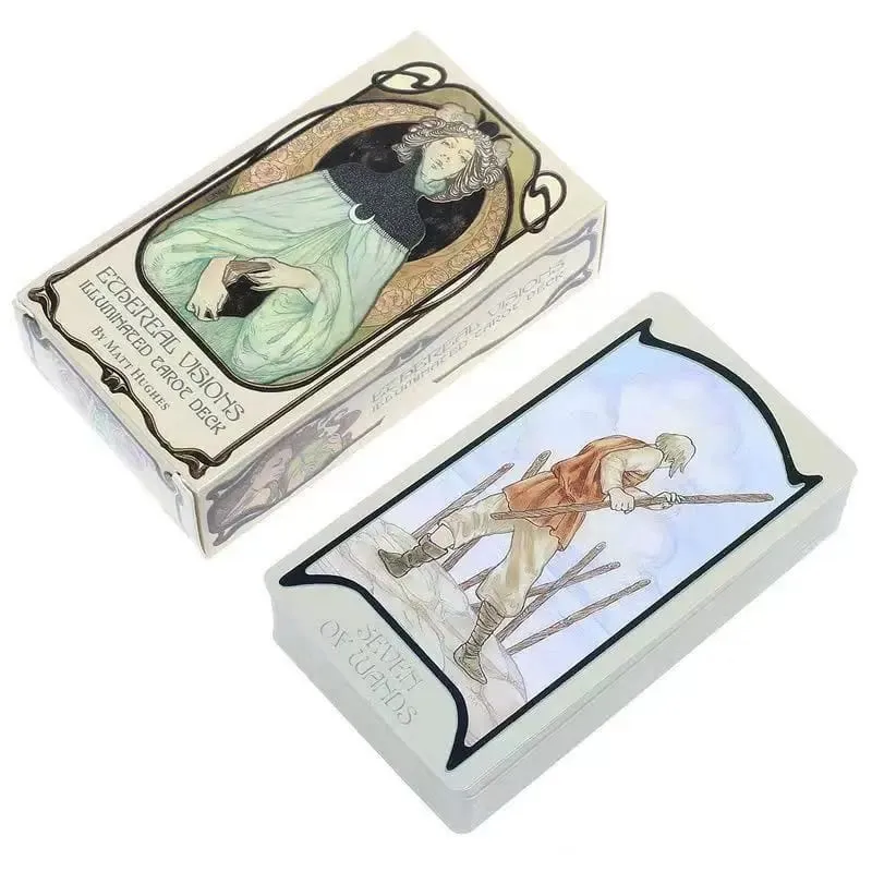 Classic Ethereal Visions Illuminated Tarot The Rider Tarot Deck Cards for Beginners Divination Edition Borad Playing Game