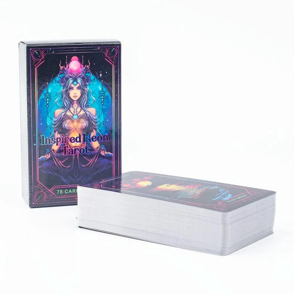 Inspired Neon Tarot Cards 10.3*6Cm English Visions Divination Edition Deck Board Playing Games 78Cards — image 2
