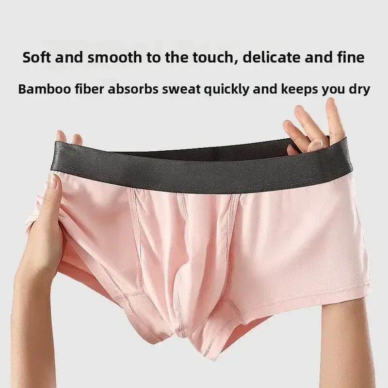 Herren-Unterhose aus Bambusfasern, athletisch, schnell trocknend, atmungsaktiv, separater Beutel, mit Fly-Front-Doppelbeutel-Unterhose, für mehr Komfort — image 7