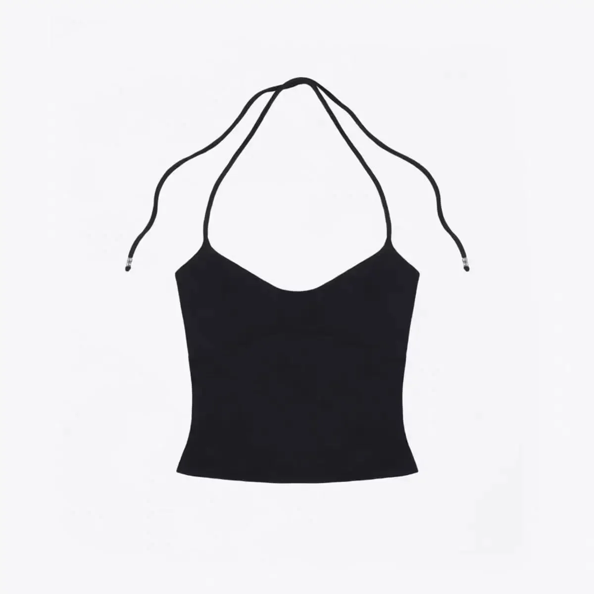 Tank summer red lace up halter top with cherry pink suspender and hollowed out back design — image 8