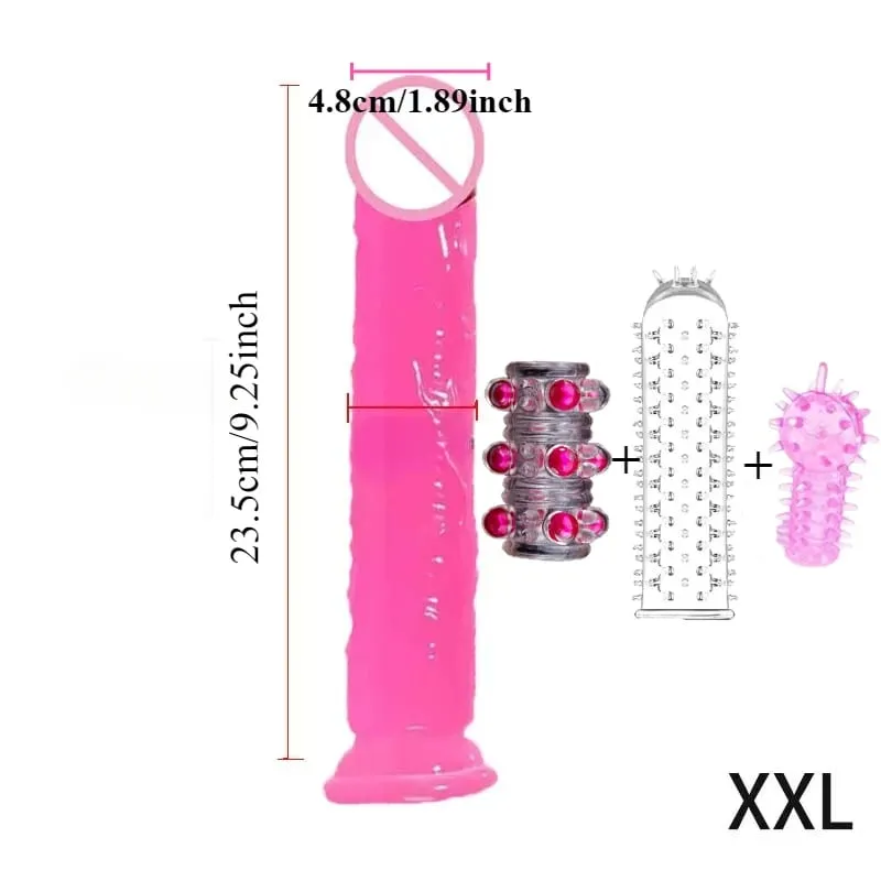 Pink Soft Realistic Dildo With Suction Cup Gode Consolador Big Penis Silicone Anal Adult Sex Toys Dilldo Plugs For Women Lesbian — image 10