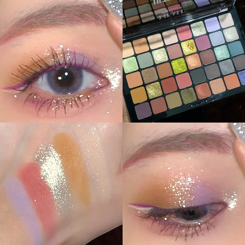 Shimmer Eyeshadow Palette 40 Colors Eye Shadows Matte Glitter Pigment Eye Shadows Wterproof Korean Eye Makeup Palette Cosmetics — image 7