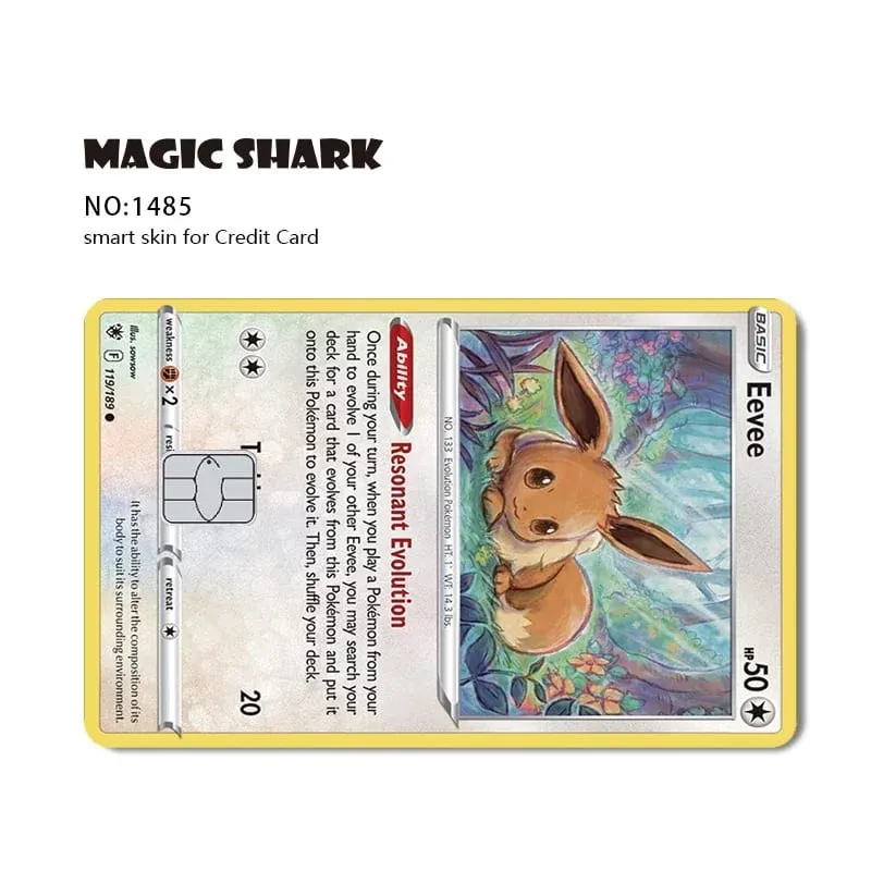 2026 New Charizard Blastoise Bulbasaur Eevee Metwo Sticker Film Skin Cover for Credit Debit Card — image 26