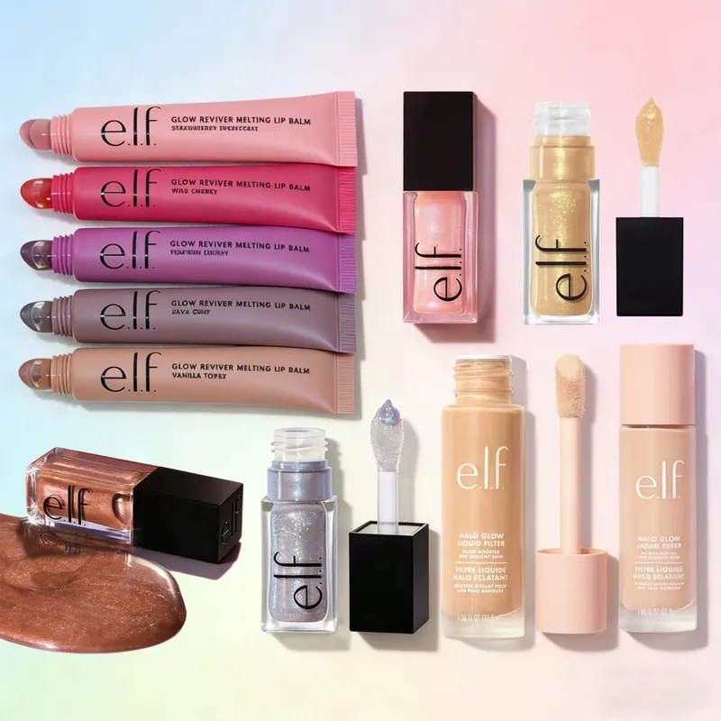 ELF Fashion Makeup Cosmetics Liquid Foundation Concealer and Brightening Lip Gloss with Flashing Lights Lip Oil Glossy Finish — image 2