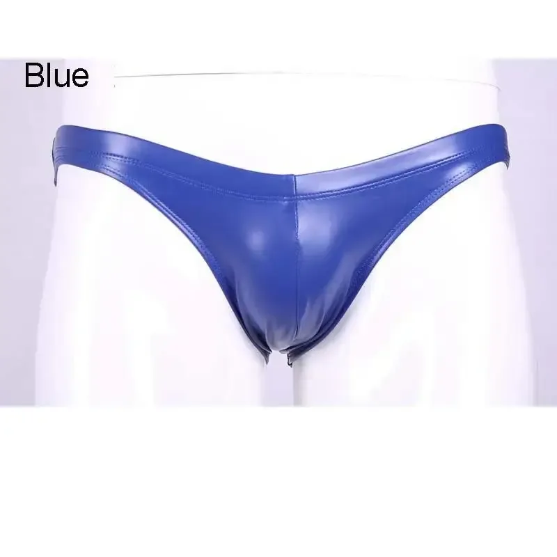 Seluar Renang Berkilat Minyak PU Buih Anjal Punggung Bertingkat Rendah-Mengangkat Slip Bikini Shirring Jahitan Selangkangan Seluar Dalam Mandi Seluar Pendek — image 6