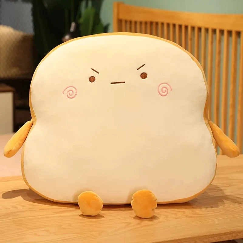 45x40cm Sop Bread Food Plush Pillow Stuffed Emotion Happy Smiling Squishy Seat Cushion Throw Pillow Lumbar Support Man Gift — image 13