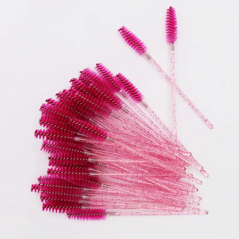 50Pcs Crystal Eyelashes Brush Comb Disposable Eye Lashes Extension Mascara Wands Makeup Professional Makeup Beauty Tool — image 3