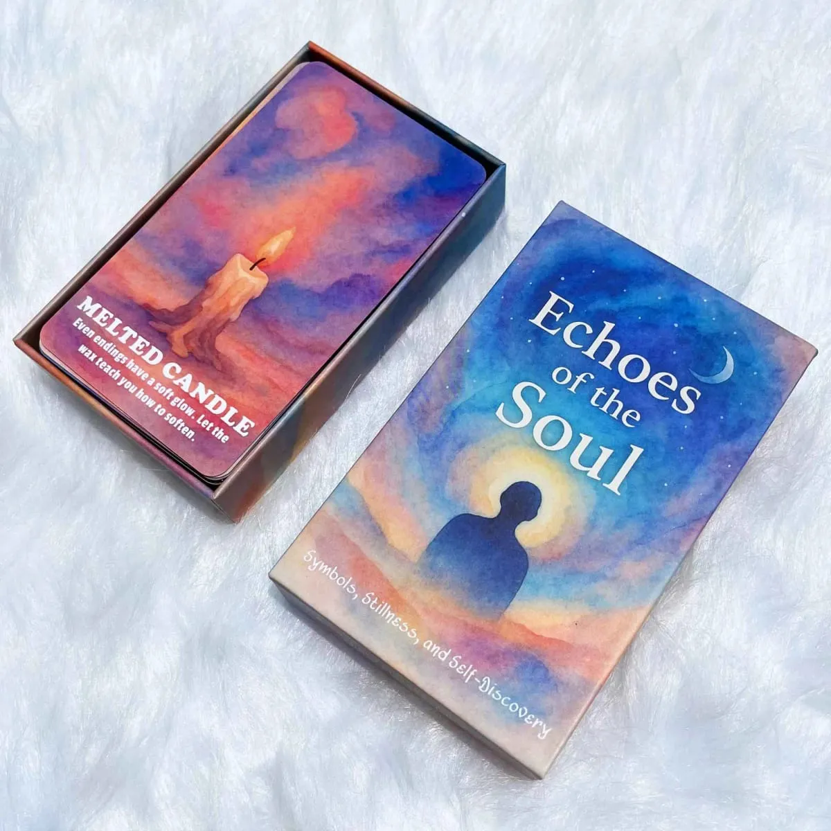 54 Card Echoes Of The Soul Deck for Self-Discovery and Tranquility 13x8cm Size Perfect for Ages 14+ Spiritual Divination Card