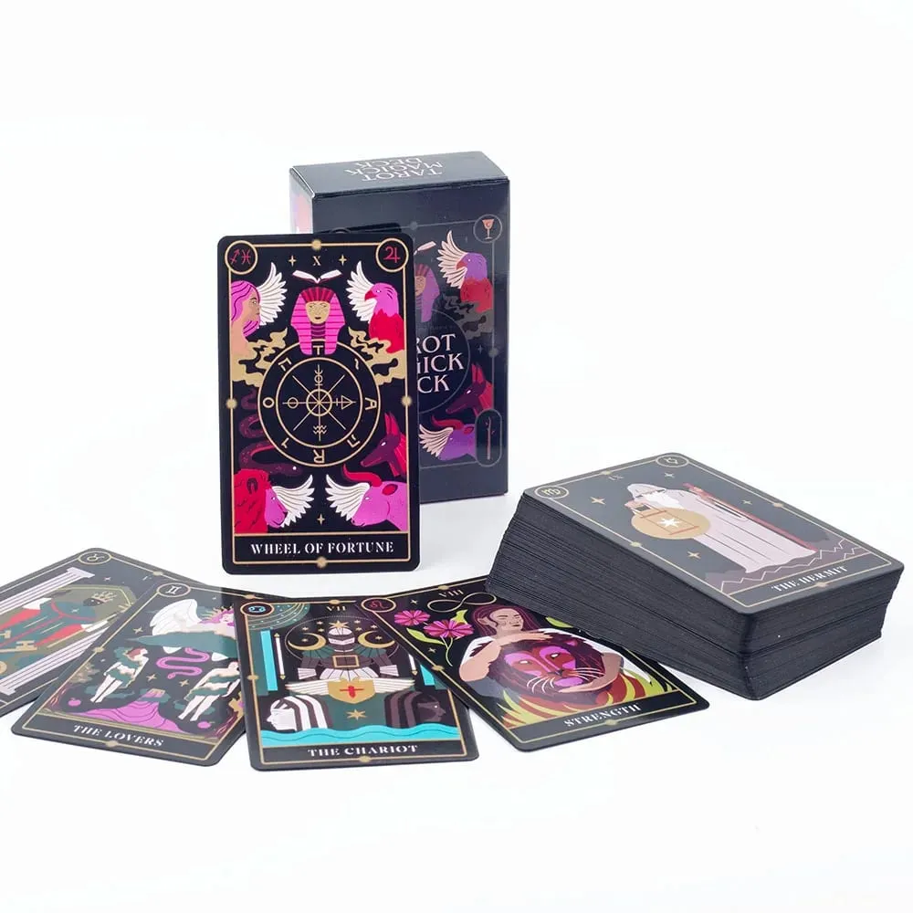 Tarot Magick Deck with Guidebook Color Edged Cards Fate Divination FortuneTelling Card Games Party Board Game 10.3x6.1cm — image 2