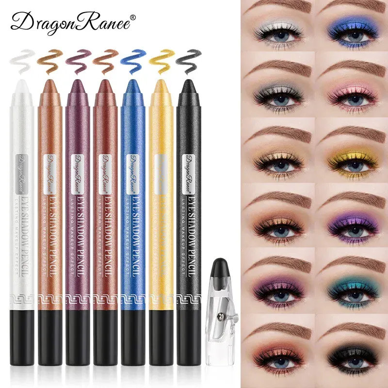 12Colors Glitter Eyeshadow Pen Long Lasting Matte Eye Shadow Palette Shiny Highlighter Silver Purple Eyeliner Pencil Cosmetics — image 3