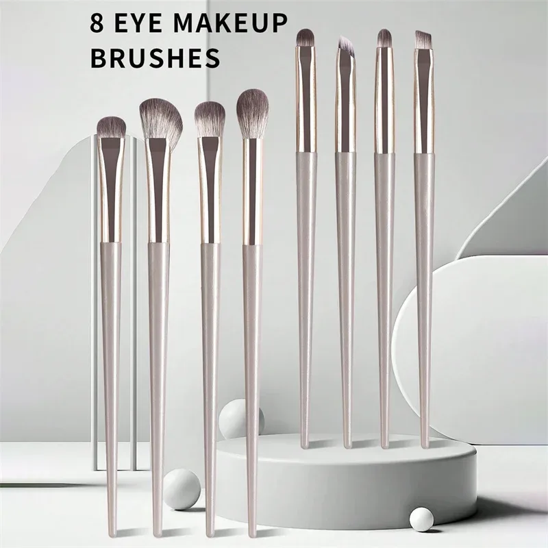 8pcs Eyes Makeup Brushes Set Professional Soft Contouring Eyeshadow Eyeliner Eyebrow Brush Facial Beauty Cosmetic Brushes Tool — image 8