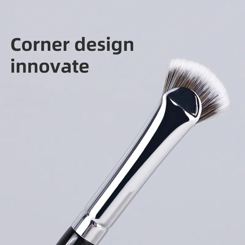 Ny vifteformet øjenvippebørste Blød, der ikke falder Professionel skønhed øjenvippe makeup børster Mascara Highlighter Powder Smudge Tool — image 5