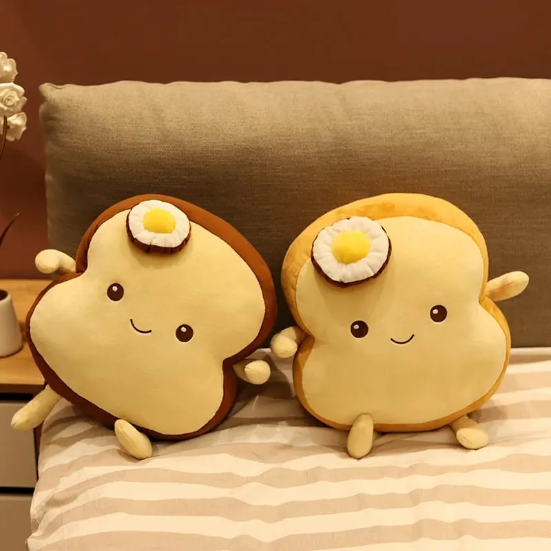 25CM Cute Creative Toast Stuffed Pillow Soft Kawaii Bread Plush Toy Simulation Food Doll Sleep Pillow Cushion Kids Gift — image 2