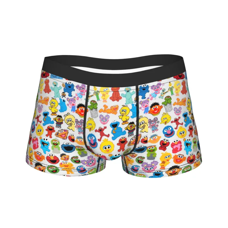 S-Sesames Streets Tango Elmo & Grover Unterwäsche Herren Shorts Slips Lustige Boxershorts Qualität Customs Oversize Höschen — image 14