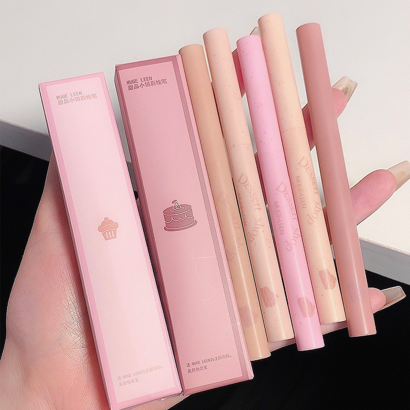 Dessert Lip Liner Automatic rotating waterproof lasting no color outline lip lipstick pen — image 5