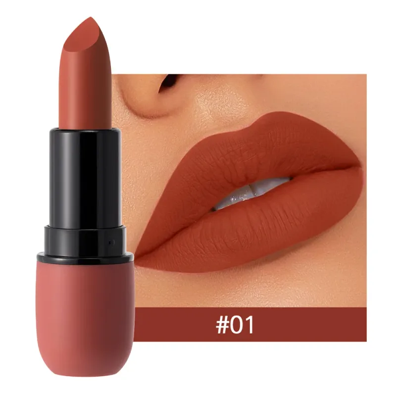 6-Color Matte Lipstick: Velvet Lip Color Smooth Waterproof Long-Lasting Color Lip Makeup