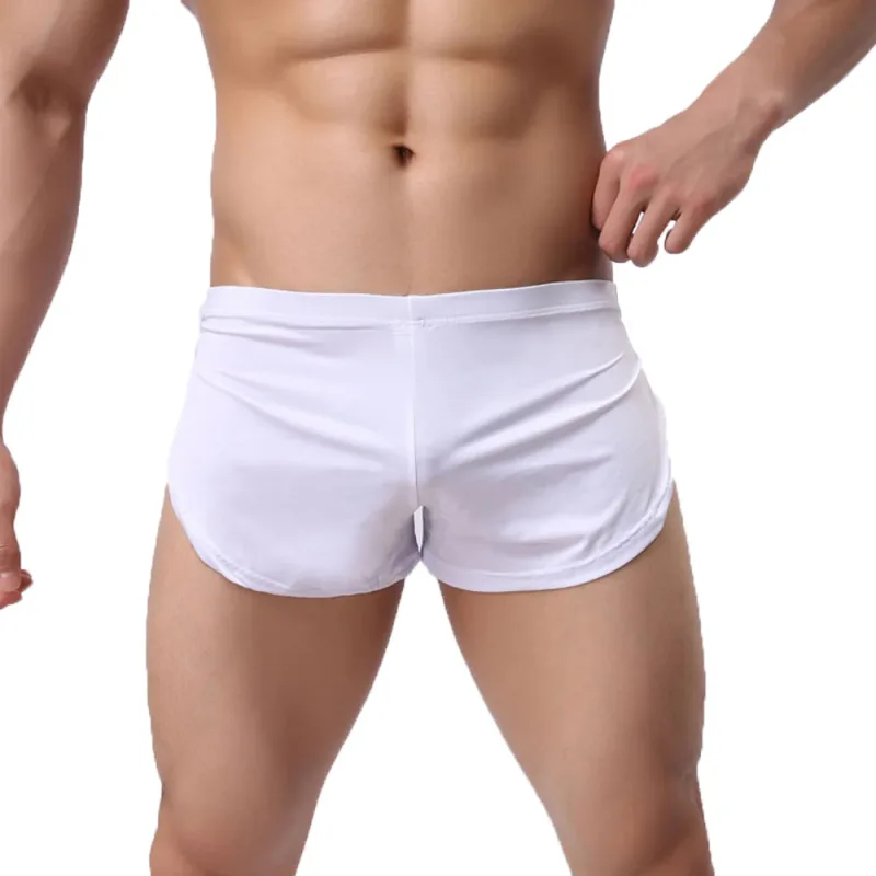 الذكور سراويل الملابس الداخلية الملاكمين تنفس الرجال الملاكم منامة الجانب سبليت السروال Cueca Homem السراويل ملابس خاصة — image 4