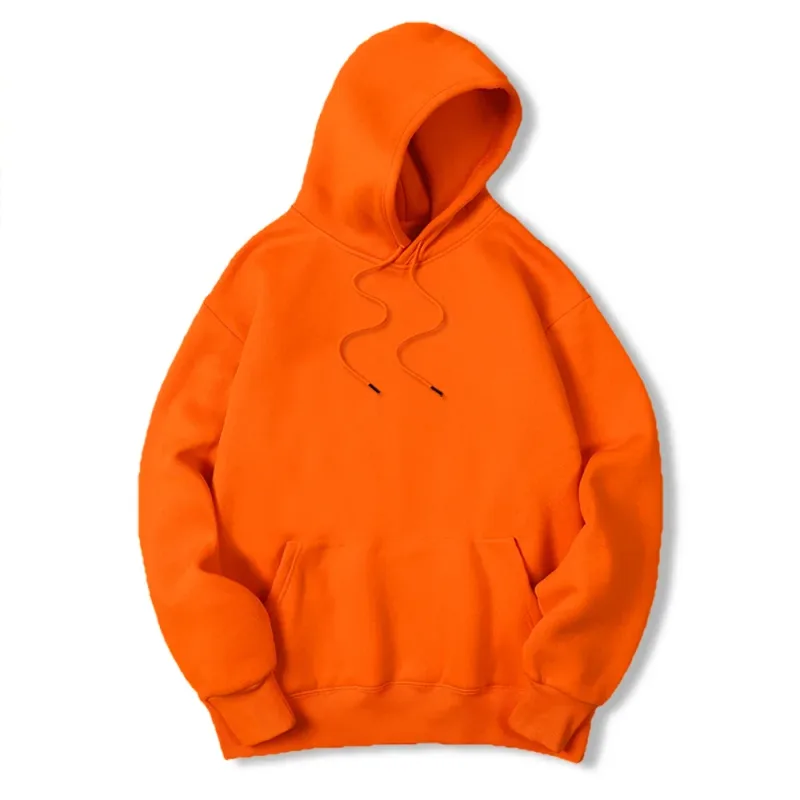 2025 Men's Solid Color Hooded Sweaters Men's Warm Wool Sweater Fashionable Street Clothing Loose Breathable Jersey Brand Hooded — image 10