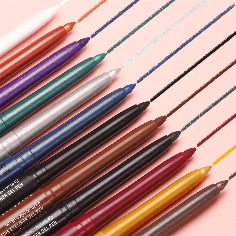 Waterproof Eyeliner Gel Pencil Gold Brown Lying Silkworm Pen Soft Easy Wear High Pigment Matte Eyeliner Lasting Shiny Eye Makeup — image 2