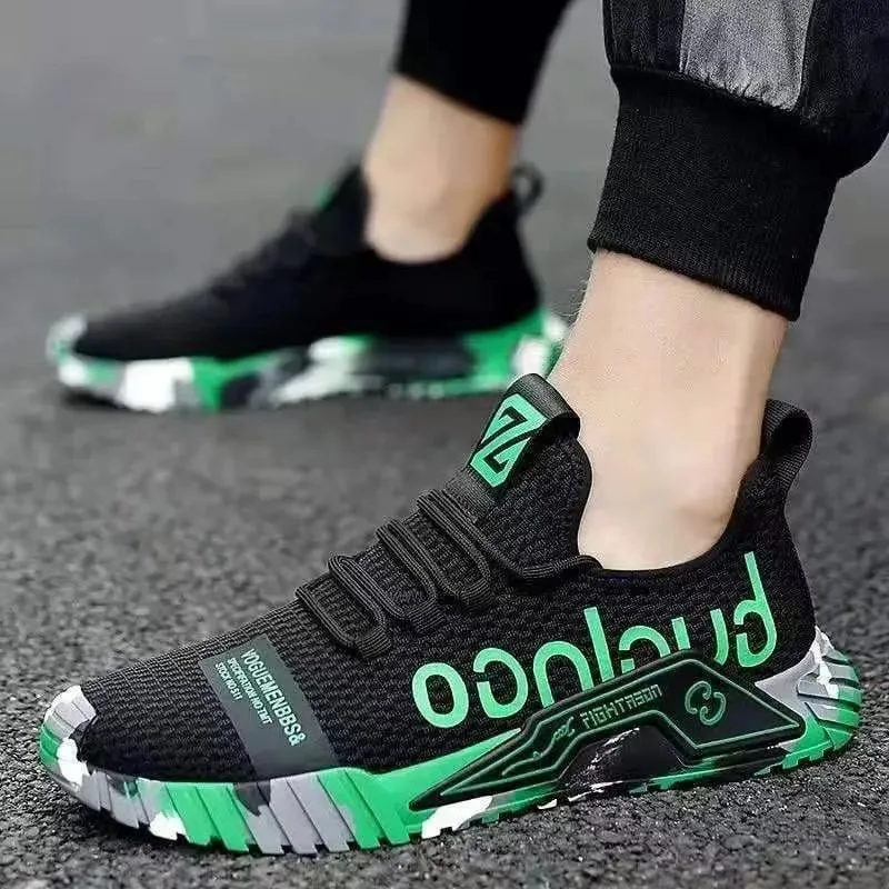 2025 Fall Breathable Thin Flying Woven Mesh Comfortable Casual Shoes Fashionable and Versatile Running Sneakers Men's Shoes — image 4