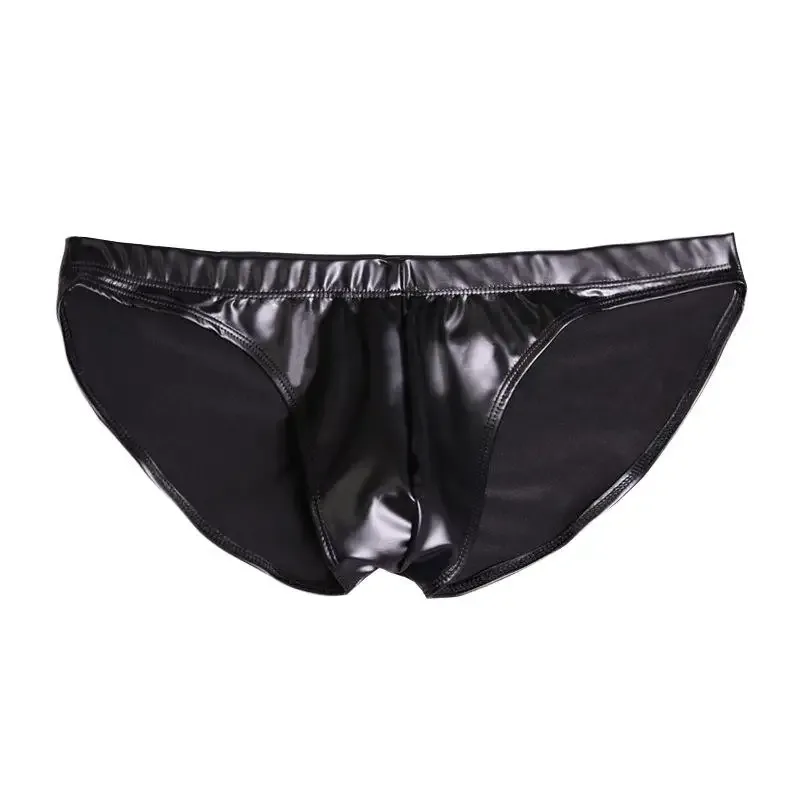 Seluar Renang Berkilat Minyak PU Buih Anjal Punggung Bertingkat Rendah-Mengangkat Slip Bikini Shirring Jahitan Selangkangan Seluar Dalam Mandi Seluar Pendek — image 9