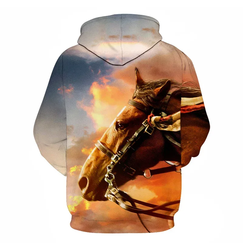 Horse Win Instant Success 3D Print Hoodies Interesting implication Animal Design Men Women Streetwear Pullover Casual Sweatshirt — image 22