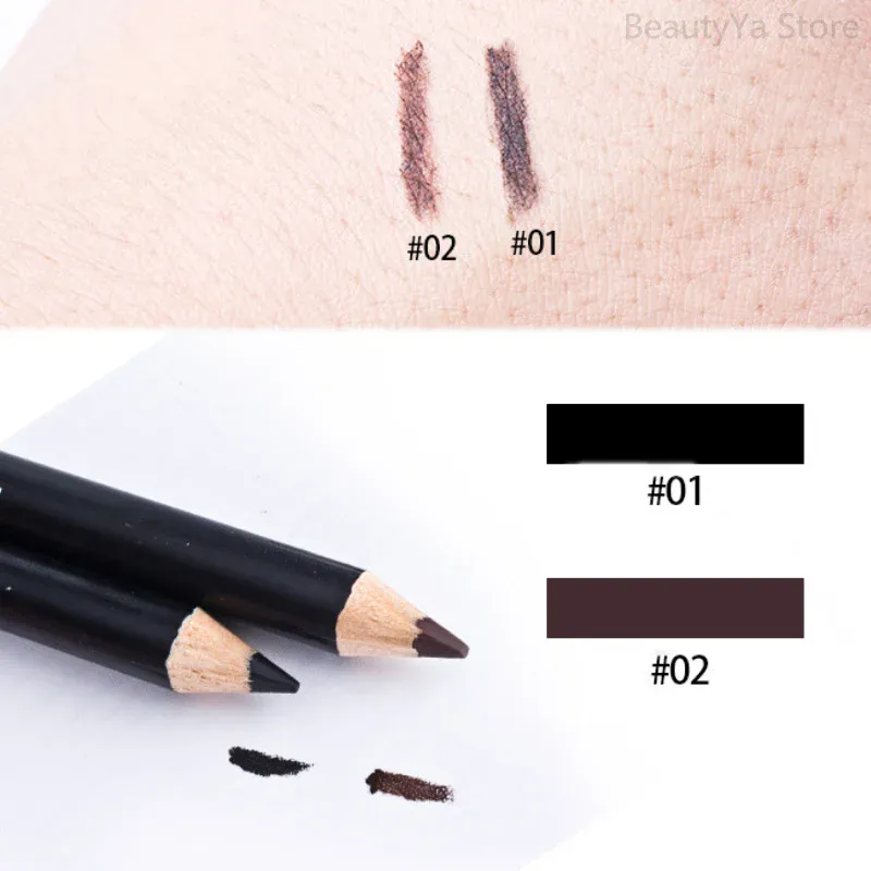 Fashion Professional Makeup Black Brown Eyeliner Eyebrow Pencil Portable Hard Eyeliner Waterproof Lasting Cosmetic Beauty Tool — image 5