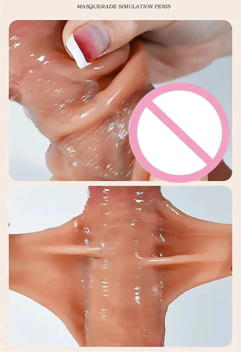 2.0 Dick Upgraded Version Of Sliding Testicle Realistic Penis For Women Sliding Foreskin Dildo Anal Sex Toy For Couple Silicone