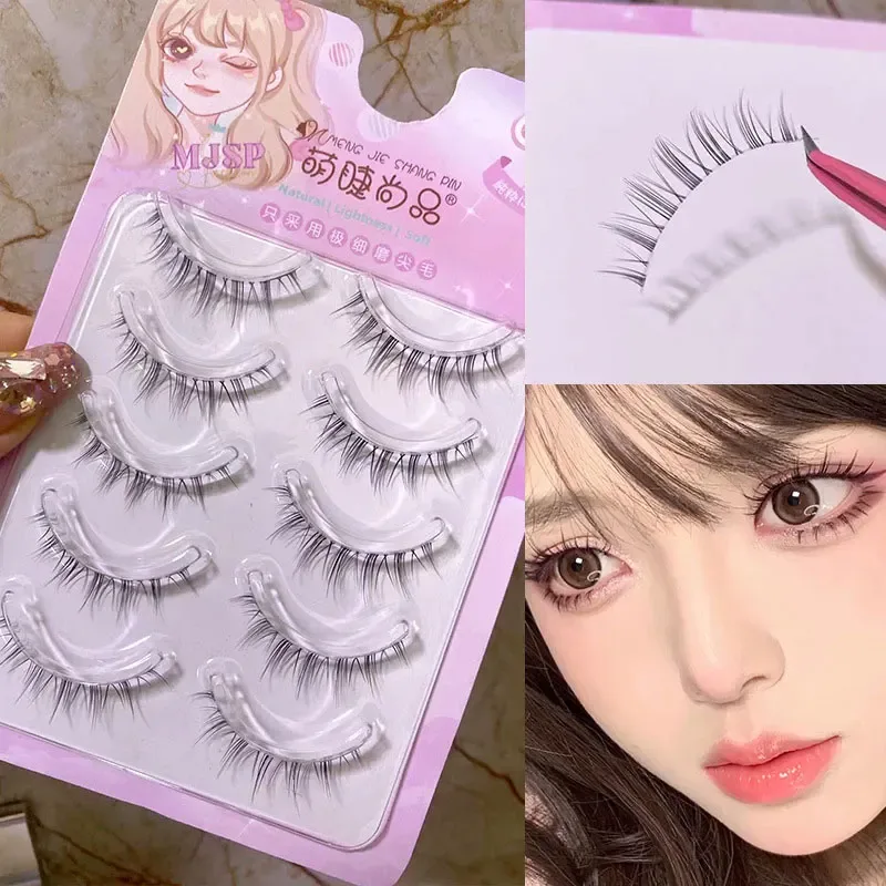 Natural False Eyelashes Slender Transparent Stem Eye Lashes Manga Lashes Novice Eyelash Supplies Korean Eyelashes Stick Makeup — image 15