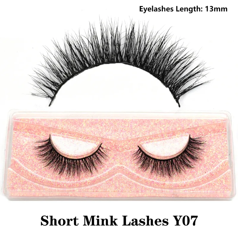 Real Mink Fluffy Short Eye Lashes Extension Wispy Soft Natural Short False Eyelashes Daily Wear Full Strip Lashes Makeup — image 14
