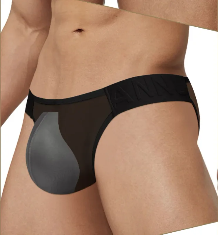 Sexy Men Bikini Briefs Man Underpantsr Slip Transparent Mesh Underwear Male Cuecas Men's Panties Ultra-thin Gays Sports Briefs — image 17