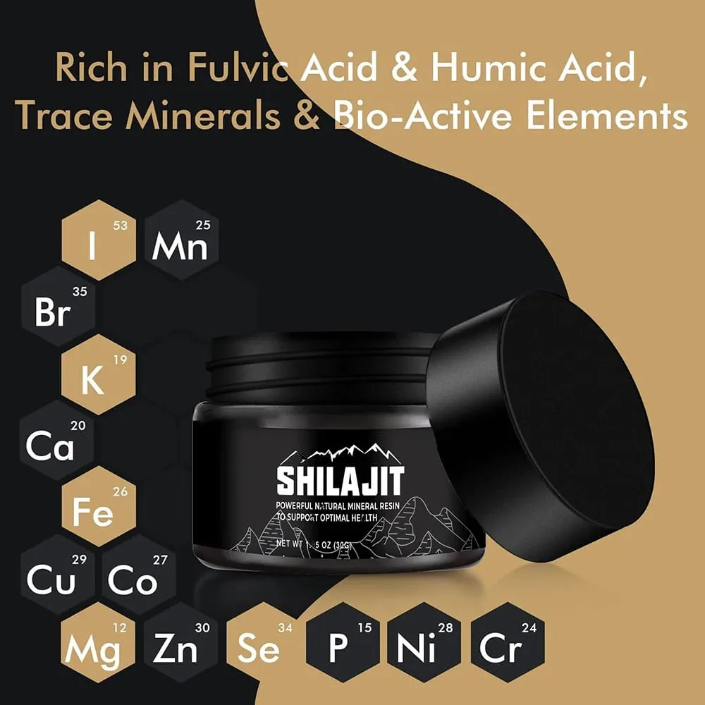Original Siberian Pure Shilajit with Fulvic Acid & Trace Minerals & 85+ Humic Acid Supplement Gel for Energy & Immune System — image 2