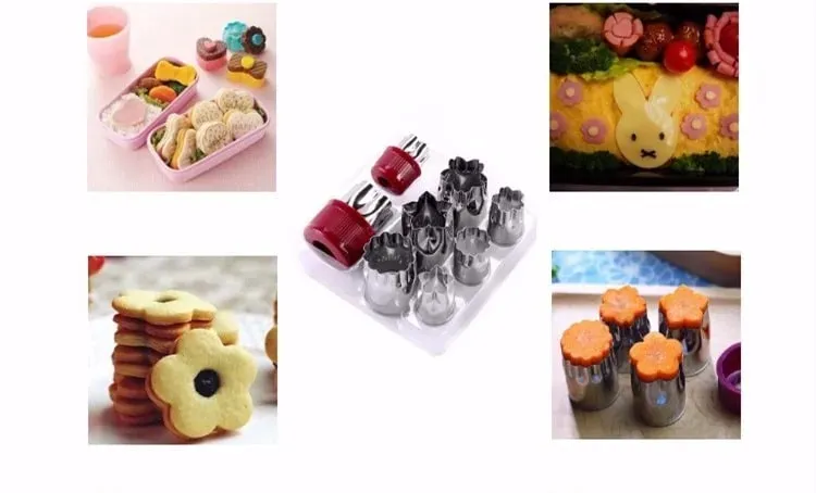 Vegetable Cutter Shapes DIY Cookie Cutters Vegetable Fruit Presses Mold Decorative Flower For Kids Food Making CU0005