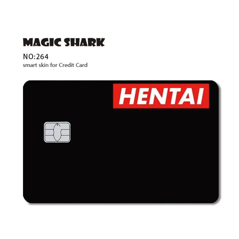 Magic Shark Dog Meme Hunter Snake Stonks 3M Matte PVC Front Sticker Film Cover Skin for Bank Debit Credit Card — image 8