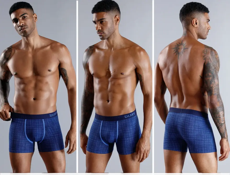 5pcs Cotton Boxer Shorts Men Panties Custom Men's Underpants Sexy Underwear For Man Boxers Classic Print Homme Boxershorts